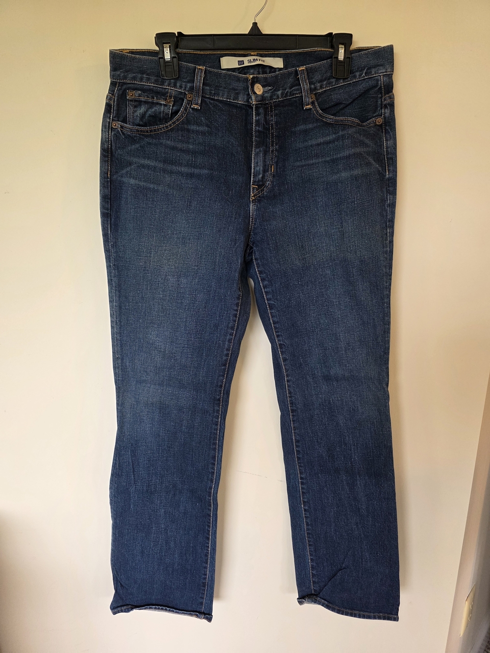 Gap 1969 Slim Fit Stretch Straight Dark Blue Women's Jeans 12